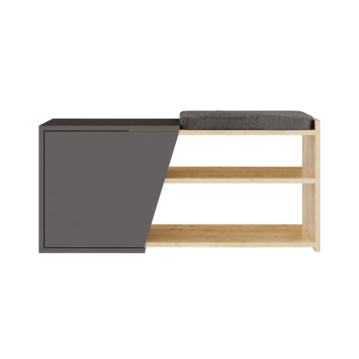 Skoskab Fiona Eg Antracit Melamin 104x37x47 cm