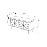 Schoenenkasten - Schoenenkast Dune Bench Mokka Melamine 107x55x35 cm - Dimehouse