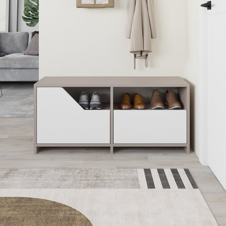 Skoskab Nexus Mokka Hvid Melamin 105x47x37 cm