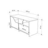 Schoenenkasten - Schoenenkast Nexus Mokka Wit Melamine 105x47x37 cm - Dimehouse