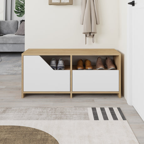 Skoskab Nexus Eg Hvid Melamin 105x47x37 cm