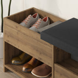 Schoenenkasten - Schoenenkast Filux Naturel Melamine 120,3x51x40,5 cm - Dimehouse