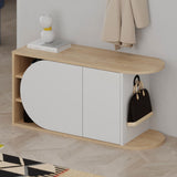 Skoskab Nova Skobænk Eg Hvid Melamin 104x50x37 cm