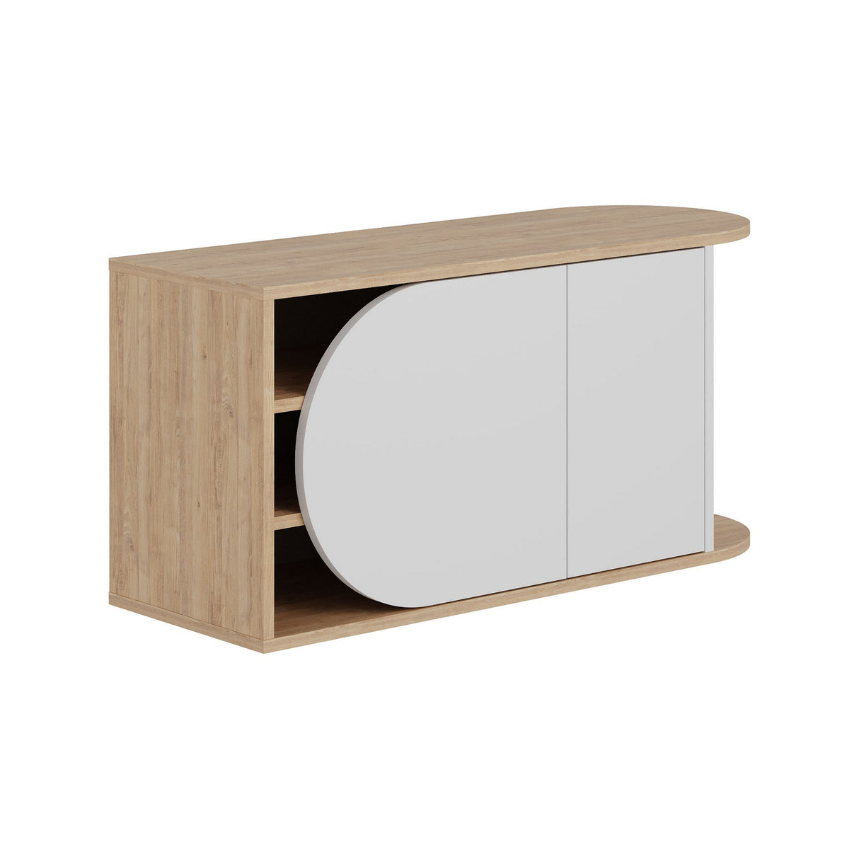 Skoskab Nova Skobænk Eg Hvid Melamin 104x50x37 cm