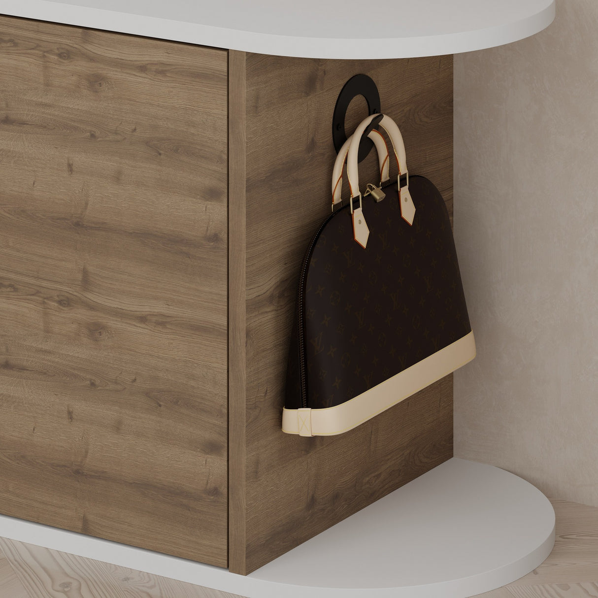 Schoenenkasten - Schoenenkast Nova Shoe Bench Naturel Wit Melamine 104x50x37 cm - Dimehouse