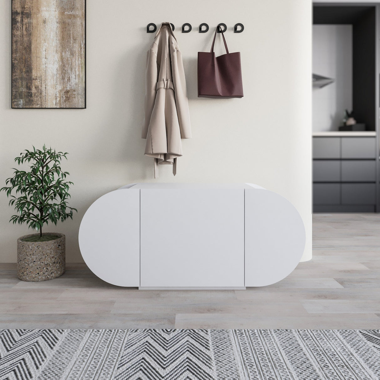 Schoenenkasten - Schoenenkast Pozy Shoe Bench Wit Melamine 110x50x40,4 cm - Dimehouse