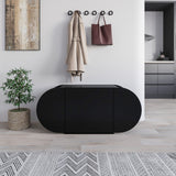 Schoenenkasten - Schoenenkast Pozy Shoe Bench Zwart Melamine 110x50x40,4 cm - Dimehouse
