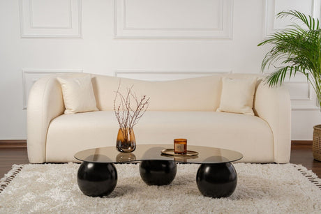 Salontafel Sphere Gehard glas Zwart Brons 120x70x30 cm Black Bronze Tempered glass