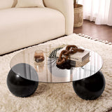 Salontafel Miro Gehard glas 85x85 cm Zwart Brons Black Bronze Tempered glass