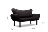 Banken - Slaapbank Zwart Velvet - twee persoons - Chatto - Dimehouse