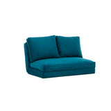 Banken - Slaapbank Japandi petrol blauw stof 2 - zits - lage rug en verstelbaar - Taida - Dimehouse