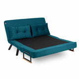 Banken - Slaapbank petrol blauw stof 2 - zits - Sando - Dimehouse