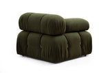 Banken - Modulaire XXL hoekbank Bubble met hocker - velvet groen - Dimehouse