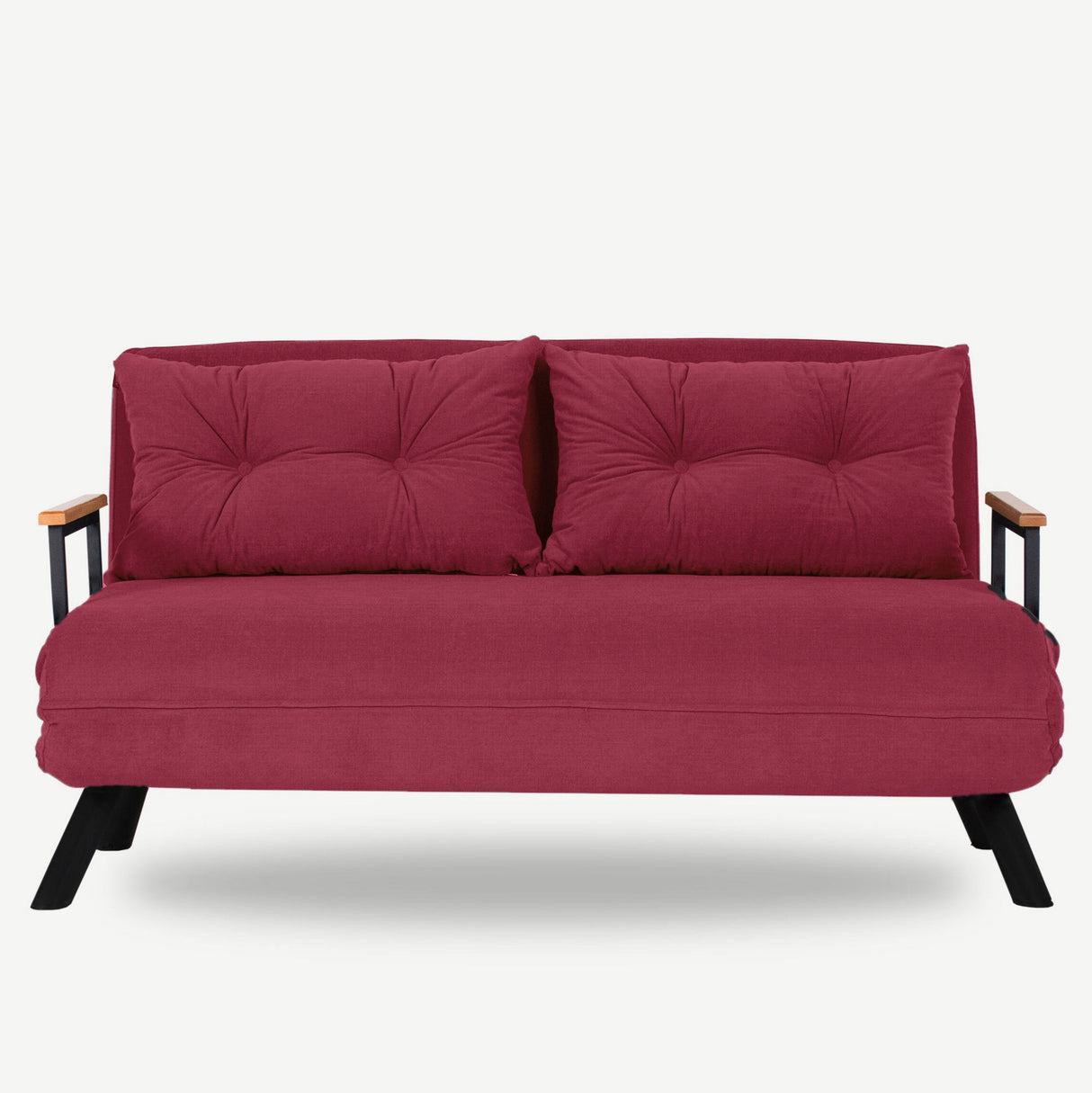 Sovesofa Rødt stof 2-personers - Sando