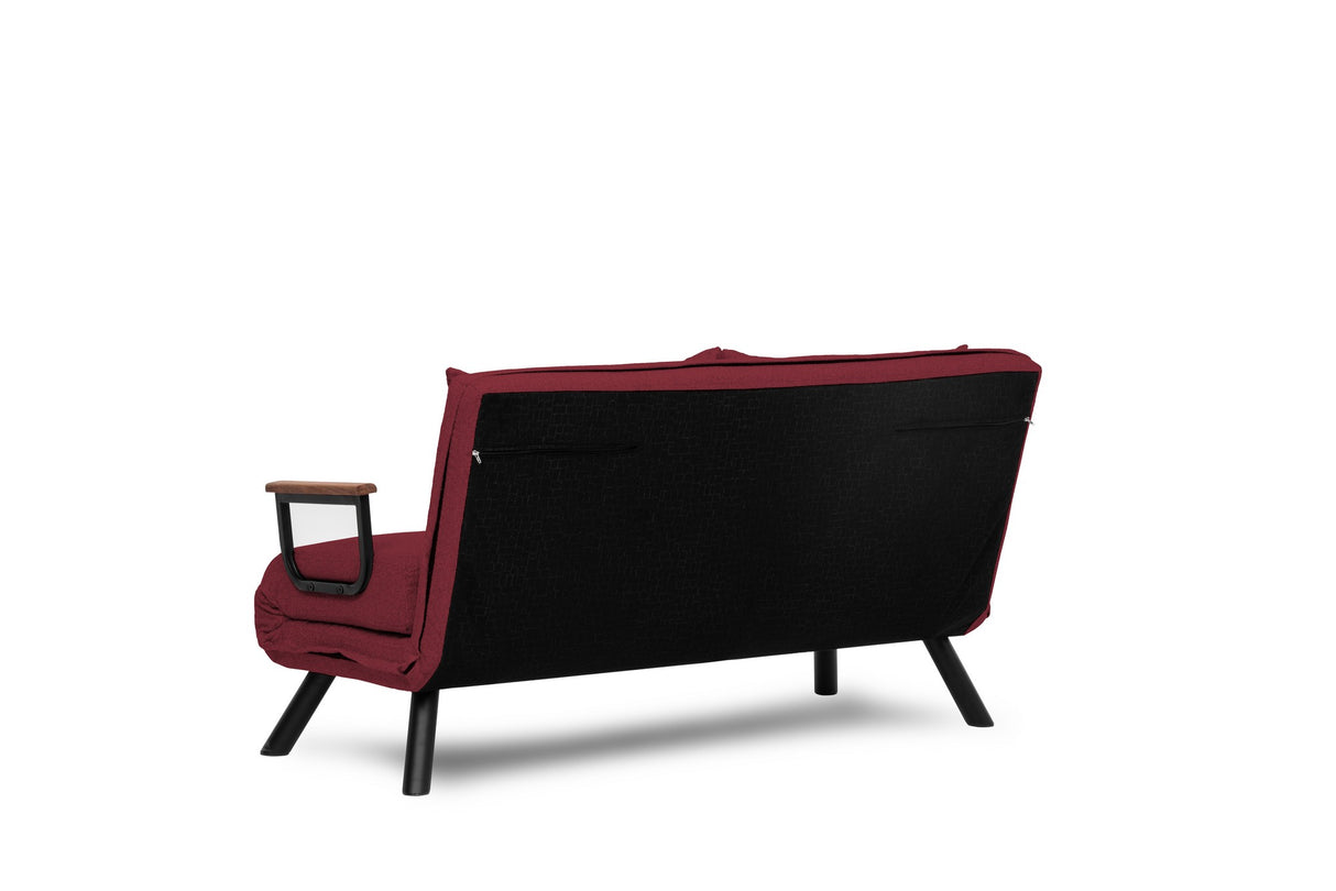 Sovesofa Rødt stof 2-personers - Sando