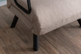 Skandinavisk sovelænestol Taupe stof linned look Sando