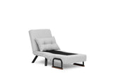 Fauteuils - Scandinavische slaapfauteuil Grijs teddystof Sando - Dimehouse