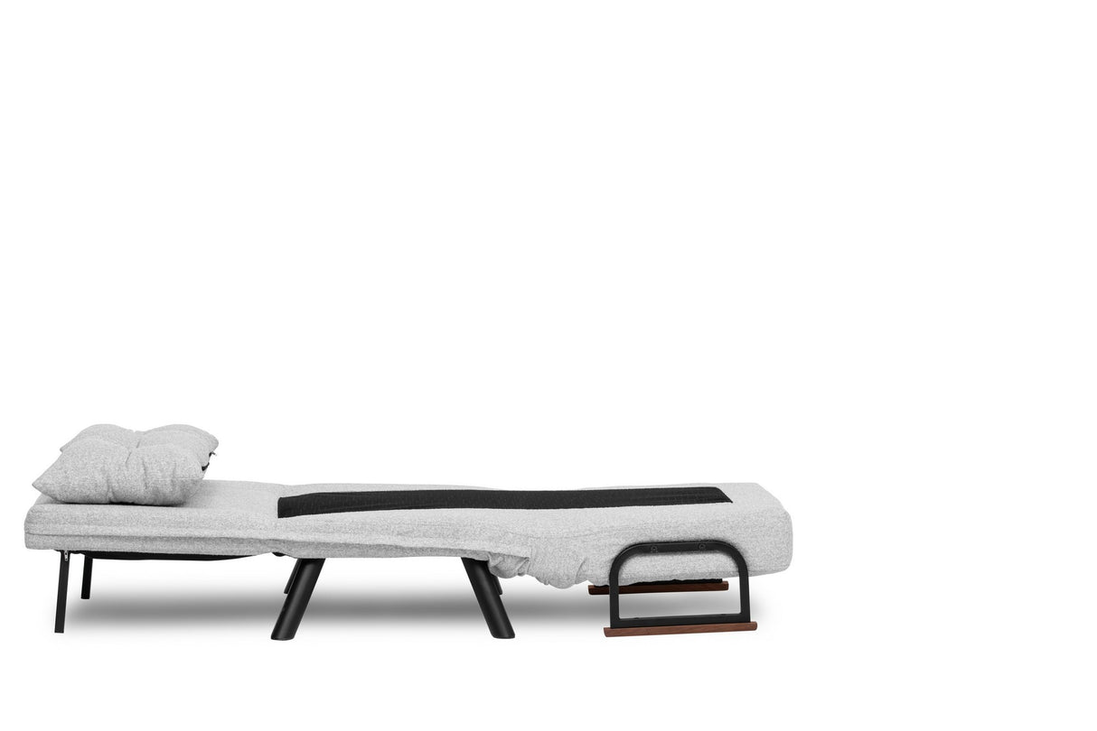 Fauteuils - Scandinavische slaapfauteuil Grijs teddystof Sando - Dimehouse