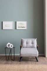 Fauteuils - Scandinavische slaapfauteuil Grijs teddystof Sando - Dimehouse