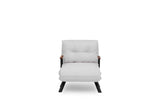 Fauteuils - Scandinavische slaapfauteuil Crème teddystof Sando - Dimehouse