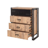 Kommode Cosmo Atlantic Pine Black Melamin