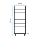 Schoenenkasten - Schoenenkast Filinta Sonoma Eik Boom Melamine 50x135x38 cm - Dimehouse