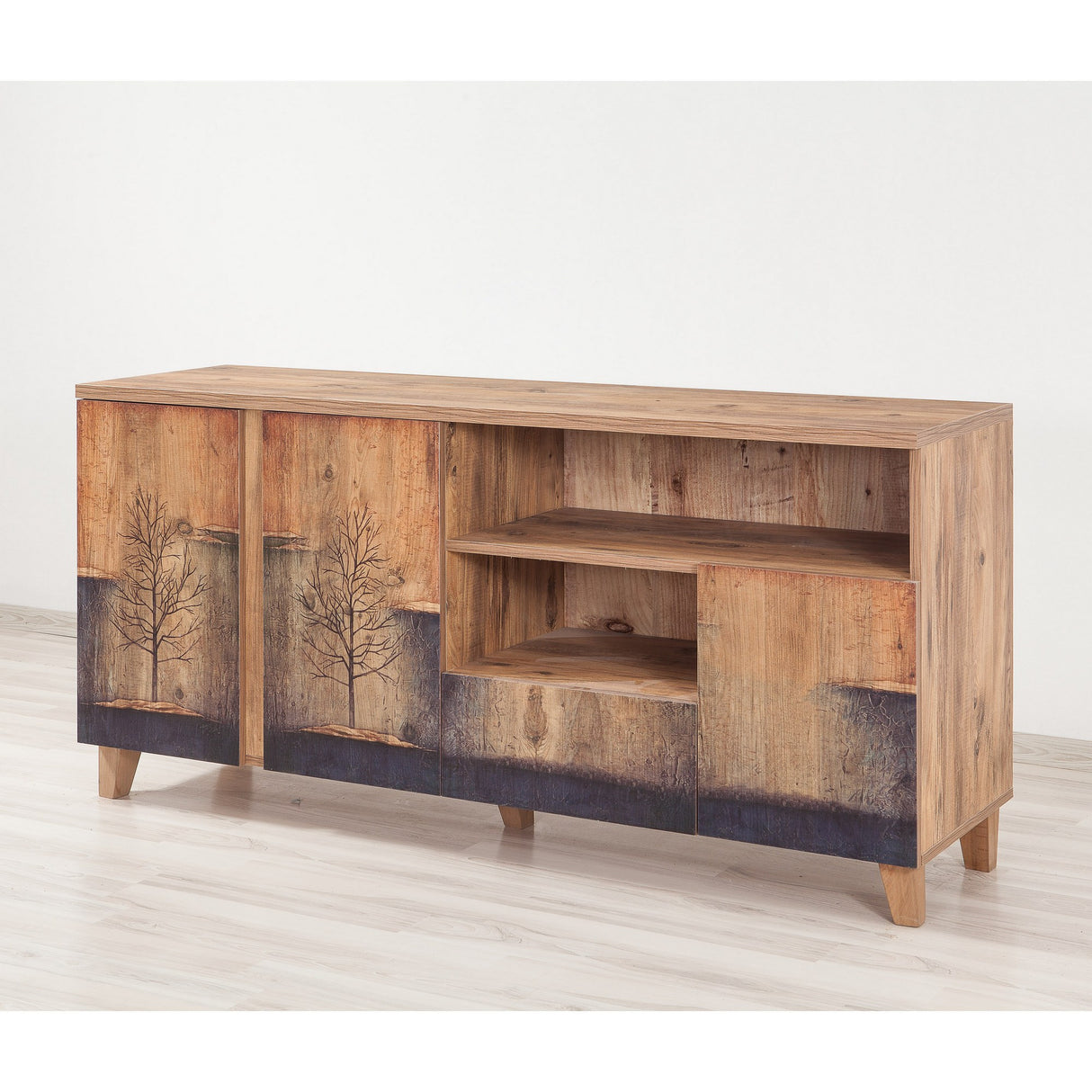 Skænk Marina Mila Atlantic Pine Wood Melamin 160x76x45 cm