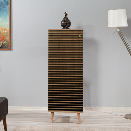 Skoskab Filinta Sonoma Eg Stribet Melamin 50x135x38 cm