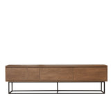 TV Møbel Milo Valnød Sort Melamin 180x50x40 cm