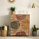 Ladekasten - Ladekast Leva Atlantisch Dennenhout Melamine 80x95x43 cm - Dimehouse