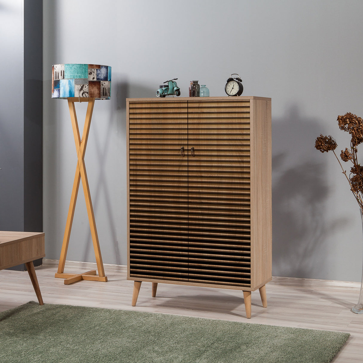 Vægskab Multibox Sonoma Eg Melamin 80x127x36 cm
