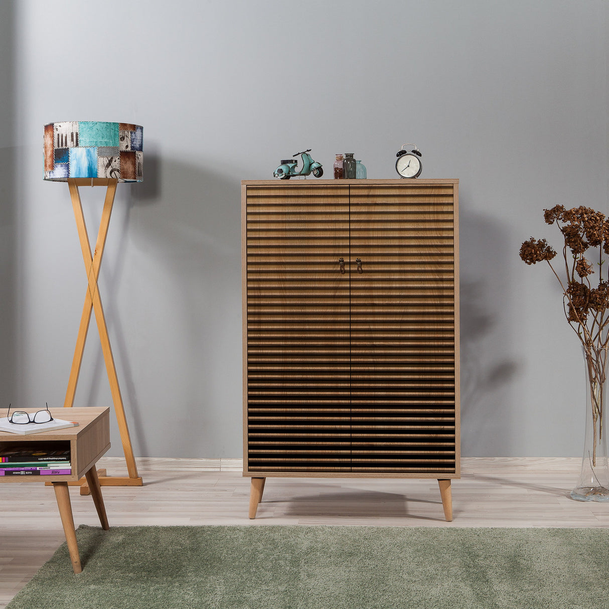 Vægskab Multibox Sonoma Eg Melamin 80x127x36 cm