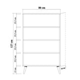 Vægskab Multibox Sonoma Eg Melamin 80x127x36 cm