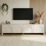 Aurelia TV-skab creme 180 cm Melaminbelagt træ