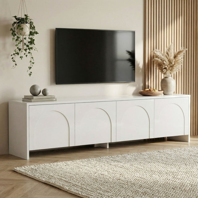 Aurelia TV-skab hvid 180 cm Melaminbelagt træ