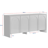 Arlen sidetable crème 180 cm Gemelamineerd hout