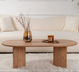 Ovale Salontafel Atlantisch Dennenhout look Sabla - 119x60