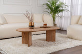 Ovale Salontafel Atlantisch Dennenhout look Sabla - 119x60
