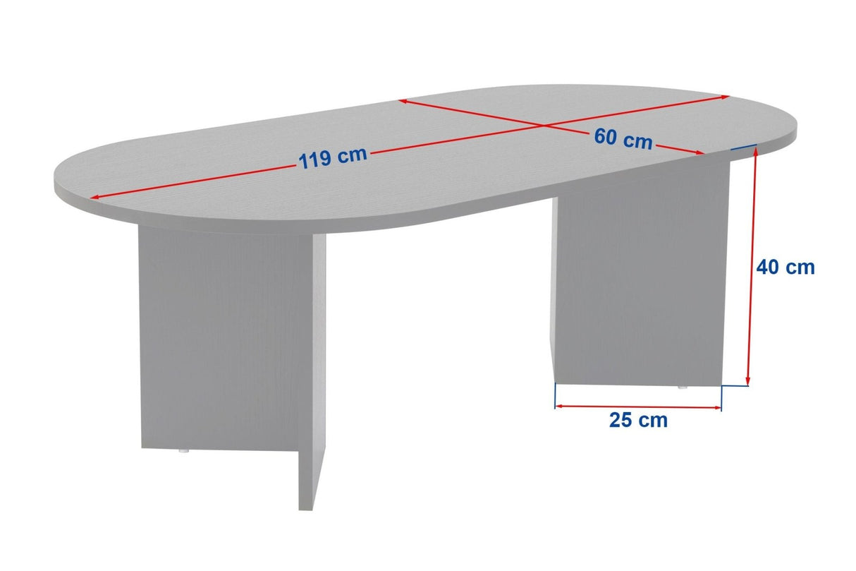 Ovale Salontafel Atlantisch Dennenhout look Sabla - 119x60