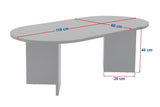 Ovale Salontafel Sapphire Eikenhout Look Sabla - 119x60