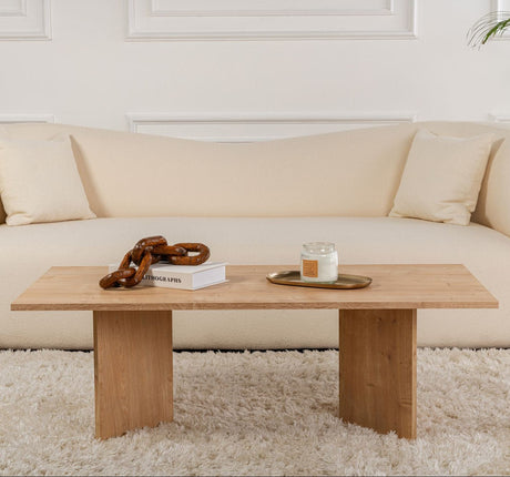 Rechthoekige Salontafel Siban Sapphire Eikenhout look - 119x60 cm
