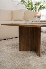 Rechthoekige Salontafel Siban Walnoothout look - 119x60 cm