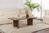 Rechthoekige Salontafel Siban Walnoothout look - 119x60 cm