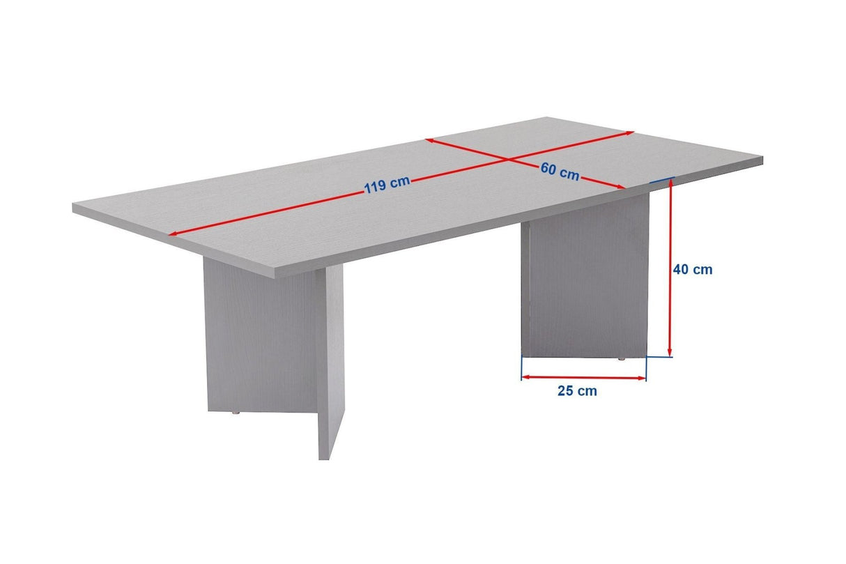 Rechthoekige Salontafel Siban Walnoothout look - 119x60 cm