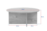 Ronde salontafel Dakota eiken melamine 90x90x40 cm