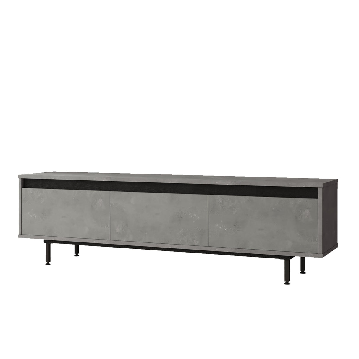 TV Møbel Maya Sølv Sort Melamin 160x45,2x35,5 cm