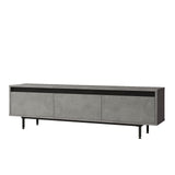 TV Møbel Maya Sølv Sort Melamin 160x45,2x35,5 cm
