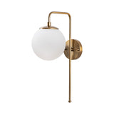 Wandlamp Bronskleurig Beige Glas Brim