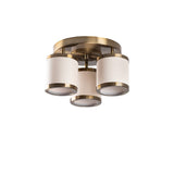 Loftlampe Bronze Farvet Stof Frost 