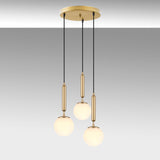 Hanglamp 3-lichts Goud Glas Cascade